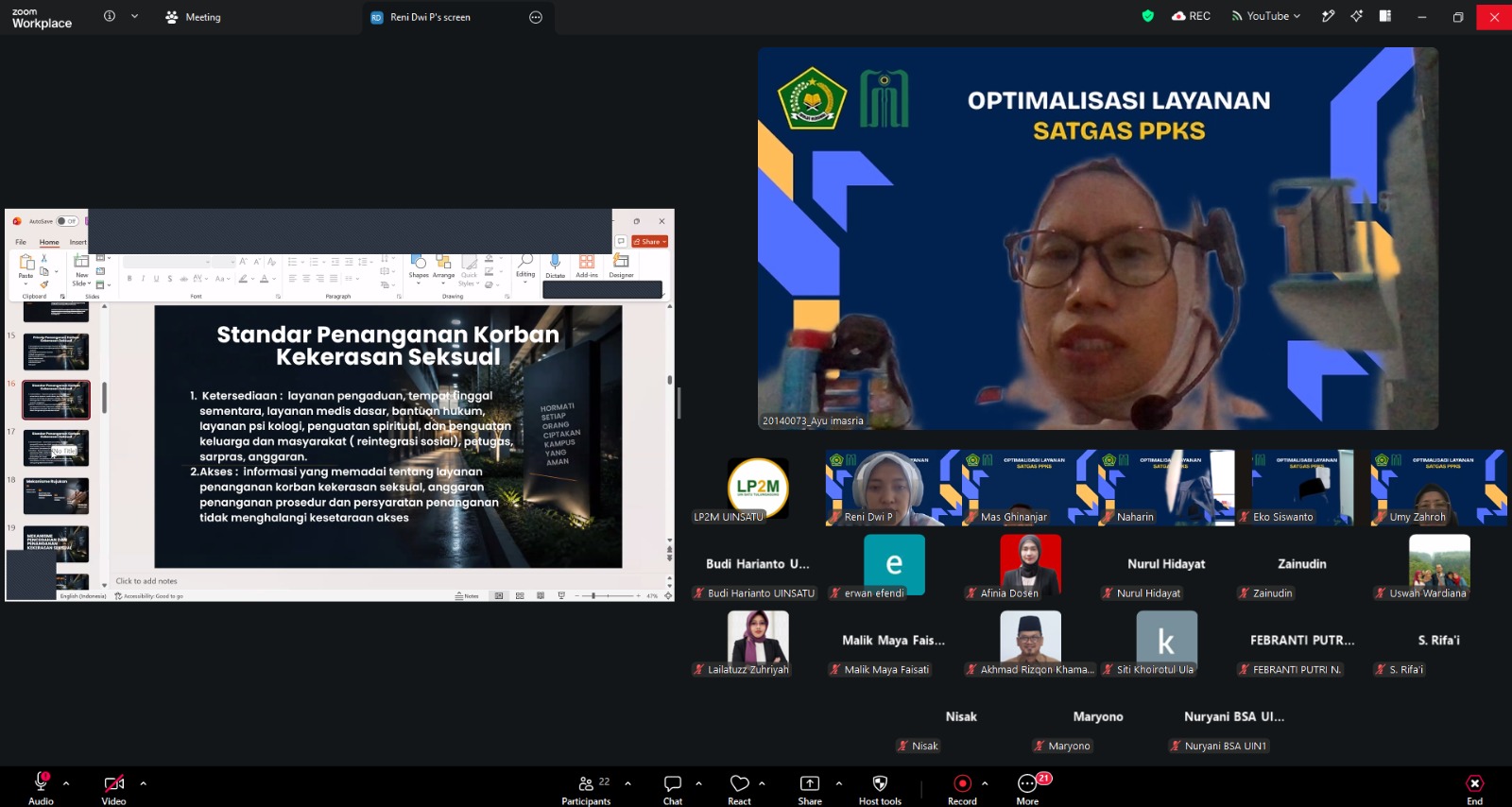 SATGAS PPKS UIN SATU Tulungagung Ajak Warga Kampus Bersinergi Wujudkan Kampus Aman